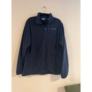 Columbia Fleece Jacket Full‎ Zip Lightweight Outdoor Coat Blue XL